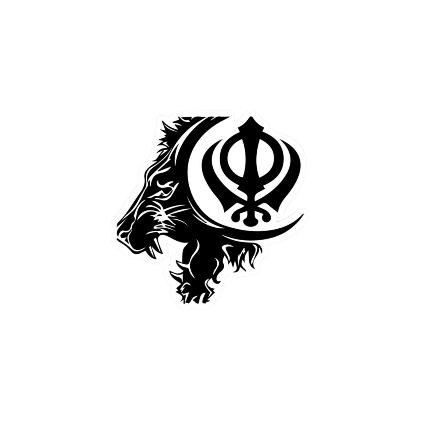 Khanda sticker with loin