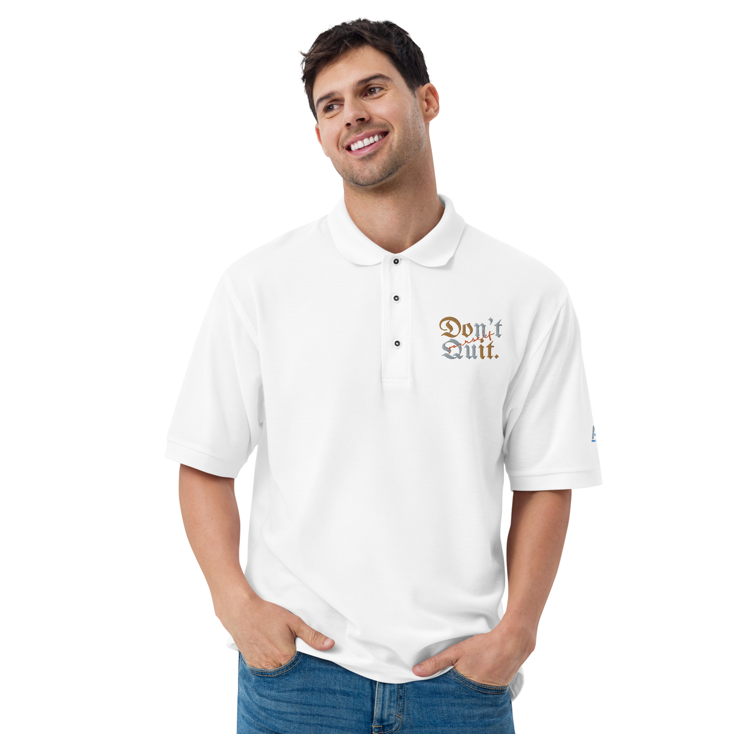 Don't Quit Men's Premium Polo