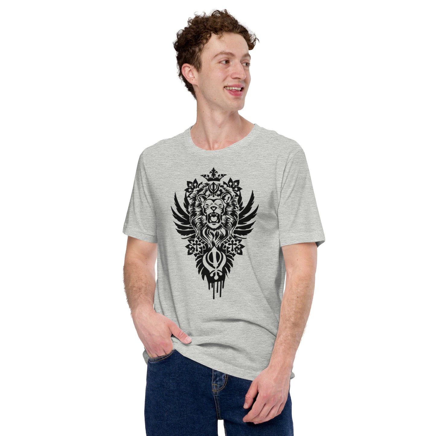 Unisex t-shirt With khanda and loin