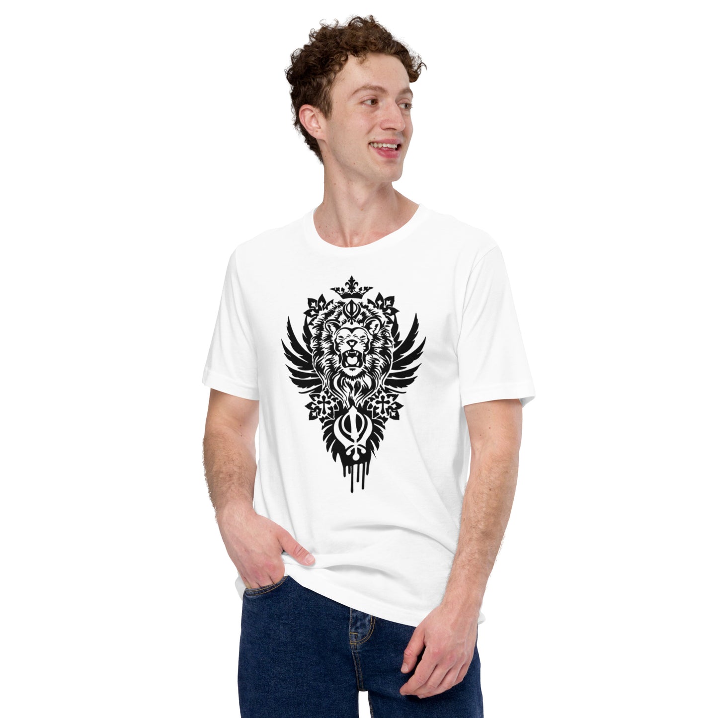 Unisex t-shirt With khanda and loin